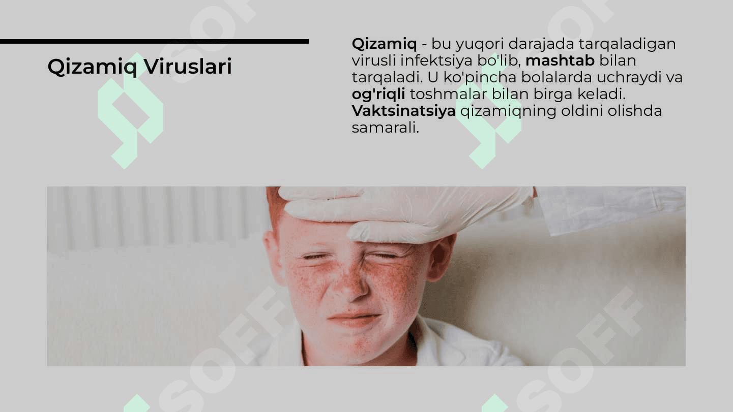 Paragripp, epidemik parotit, qizamiq, ortomikso viruslar, gripp viruslari 6