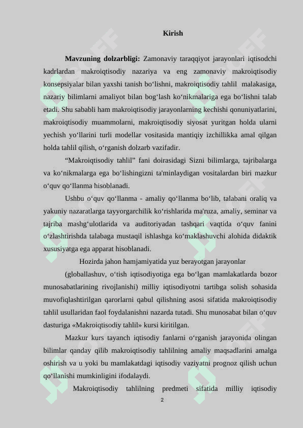 ASOSIY MAKROIQTISODIY KO'RSATKICHLAR VA ULARNI HISOBLASH 2