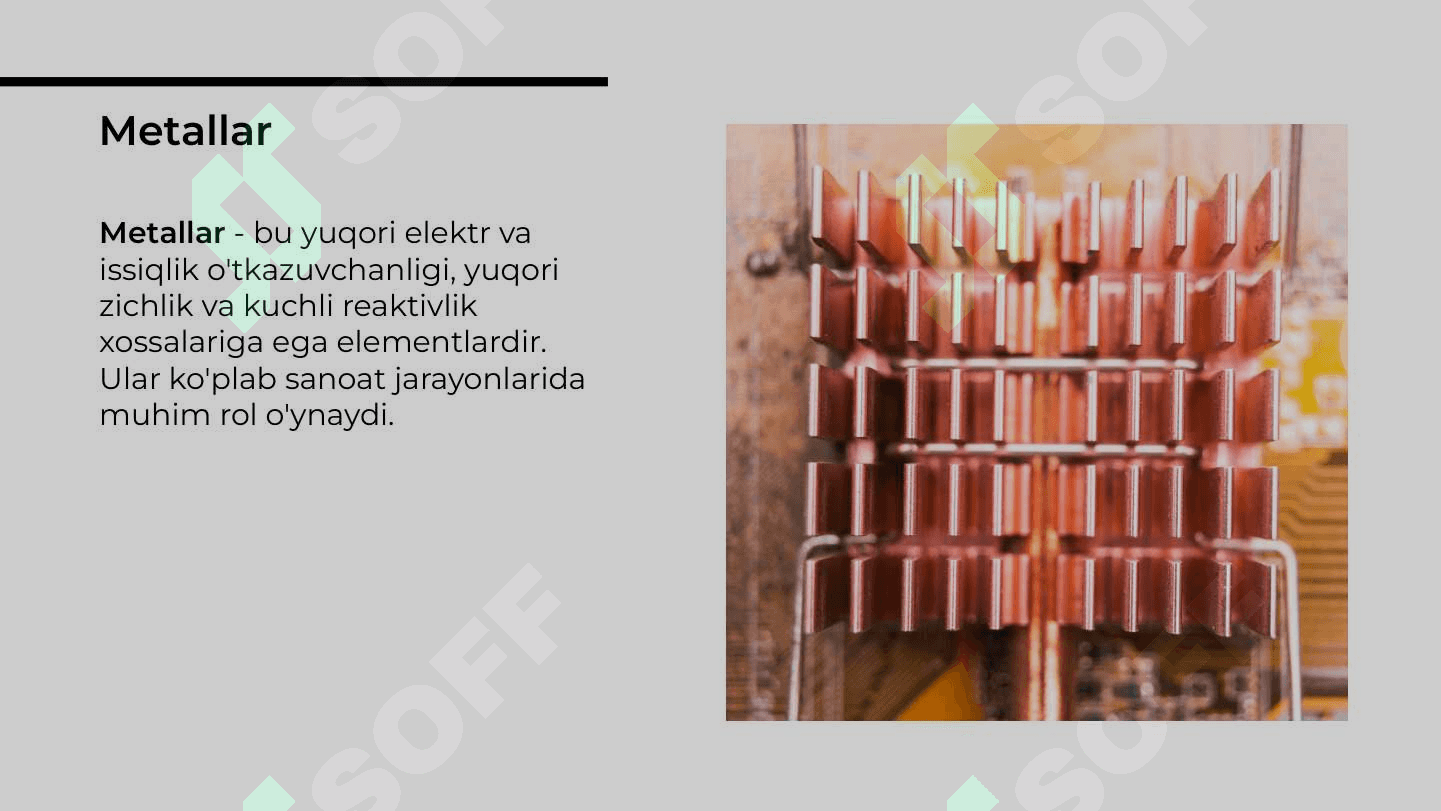Sof tugʻma elementlar va ularning fizik kimyoviy xossalari 7