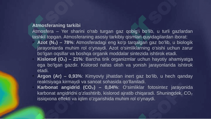 Atmosfera va uning tuzilishi 5