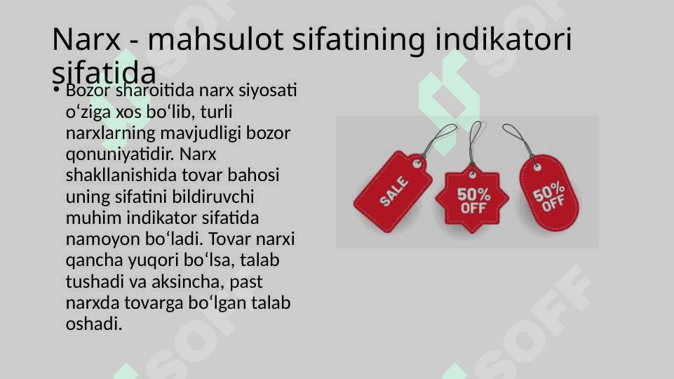 Narx va narx siyosati 5