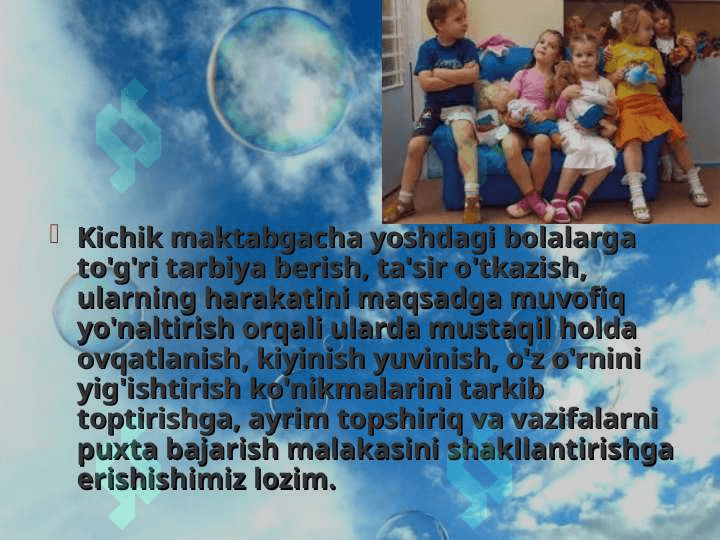 Maktabgachga yoshdagi  bolalarning  montessori metodi 4