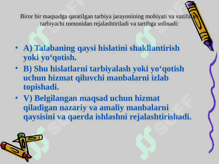 Tarbiya turlari mazmuni maqsad va vazifalari 6