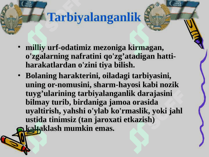 Tarbiya turlari mazmuni maqsad va vazifalari 8