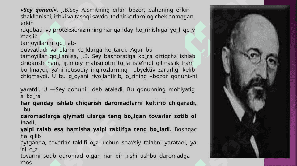 J.B.SEYNING IQTISODIY NAZARIYALARI 4
