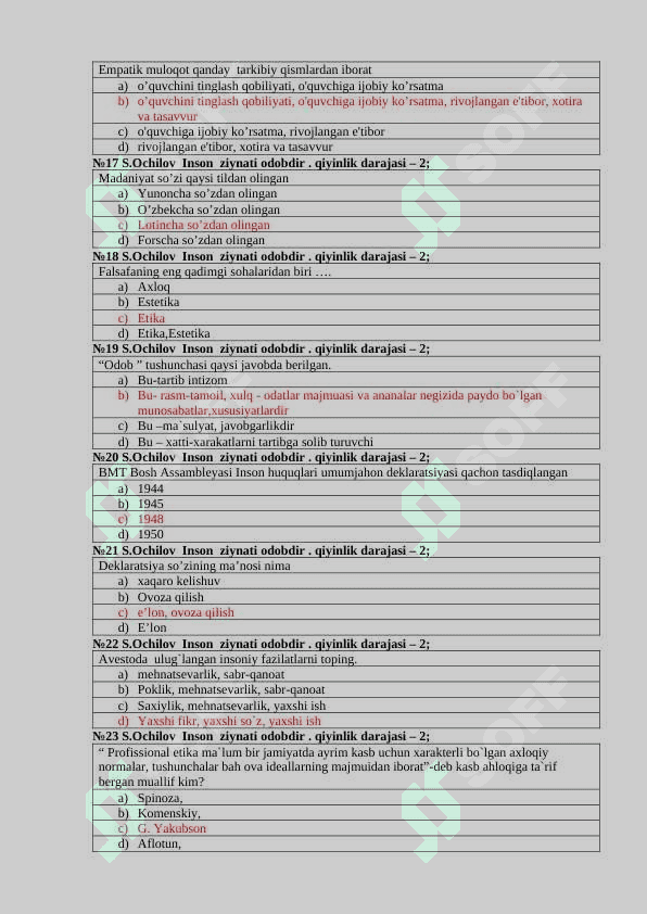 pedagogik etikadan test 3