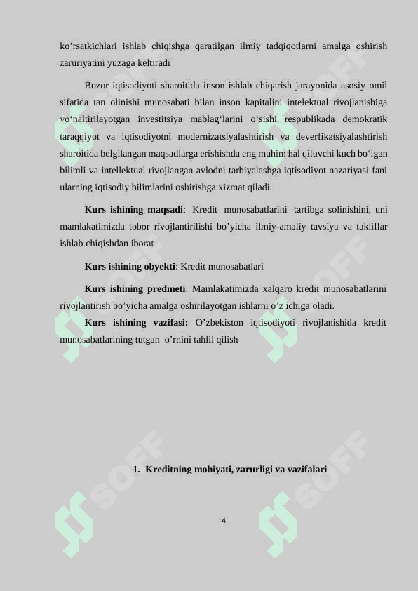 Kredit munosabatlari 4