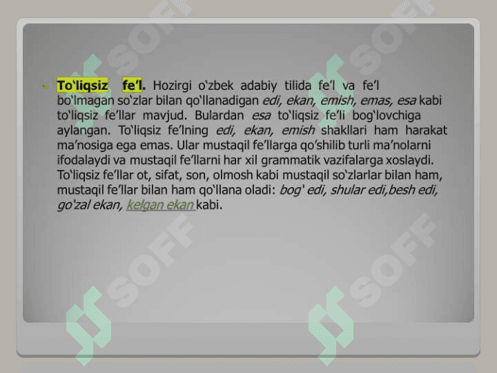 TOLIQSaIZ FELLAR HAQIDA MALUMOT 4