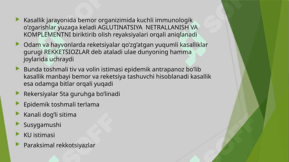 Rikketsiyalar ularning tasnifi va labaratoriya tashxisi 3