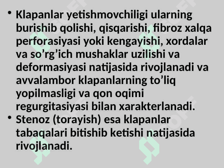 Yurak mitral va aortal nuqsonlari 3