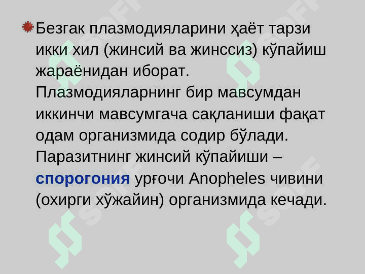 БЕЗГАК (МАЛЯРИЯ, MALARIA 5