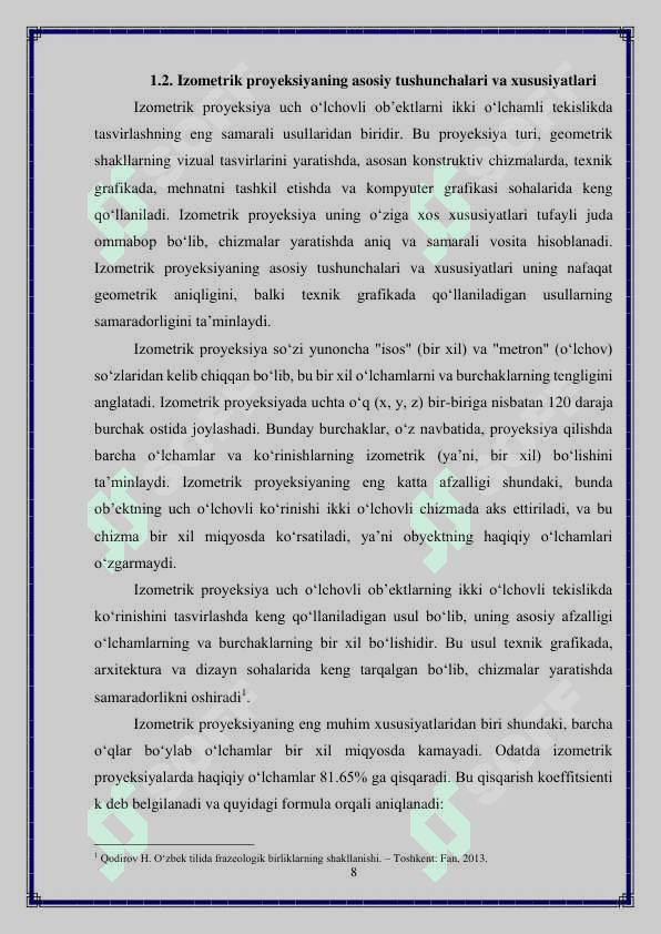 Detalning izometrik proyeksiyalari 8