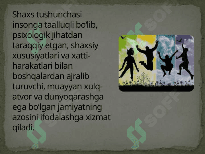 Shaxs rivojlanishi, tarbiyasi va ijtimoiylashuvi 3