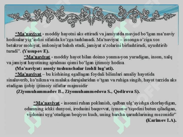 MA`NAVIY- AXLOQIY TARBIYA 3