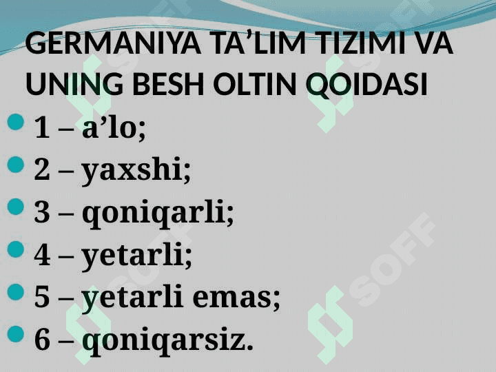 GERMANIYA TAʼLIM TIZIMI VA UNING BESH OLTIN QOIDASI 2