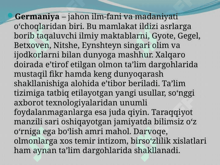 GERMANIYA TAʼLIM TIZIMI VA UNING BESH OLTIN QOIDASI 4