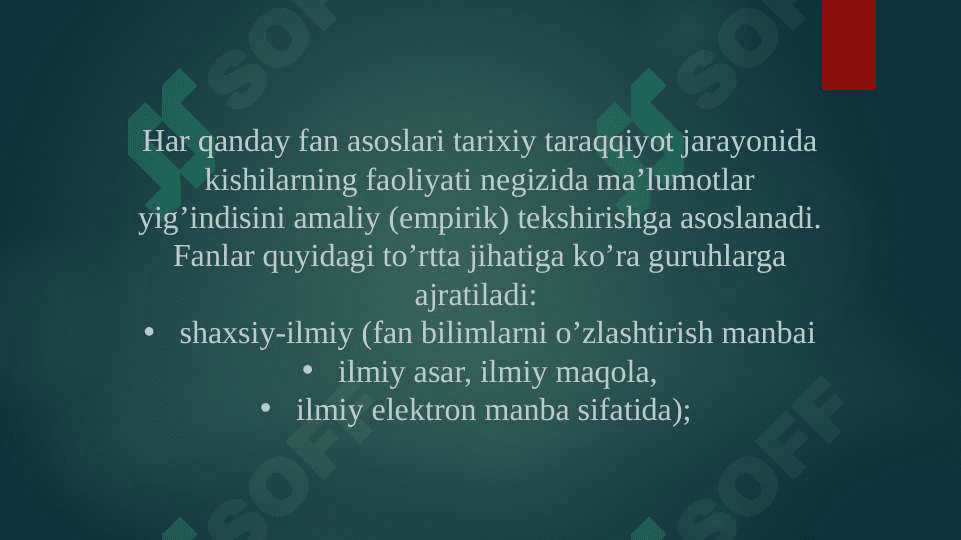 Boshlang’ich ta’lim pedagogiksi faning predmeti, maqsadi, vazifasi, ilmiy tadqiqot metodlari 4