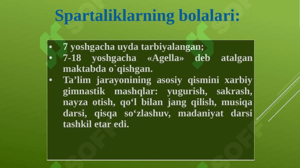 Eng qadimgi davrlardan to hozirgi kungacha jahon pedagogika fanining rivojlanish tarixi. 7
