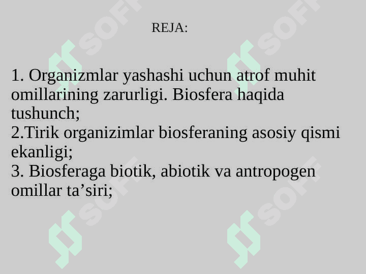 (Organizm va muhit) 2