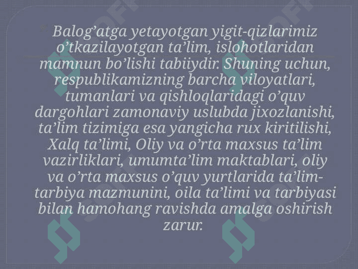 OILA TARBIYASI ASOSLARI 6