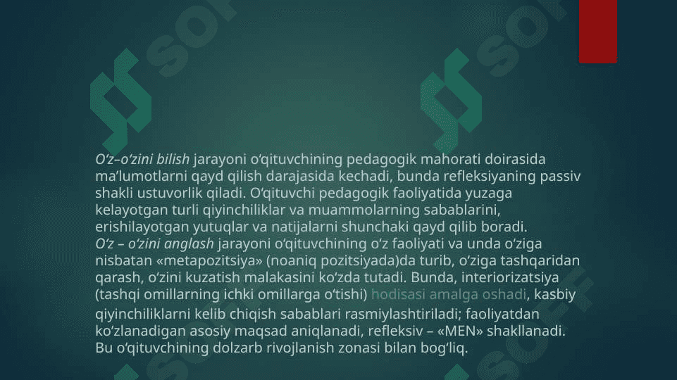 Pedagogik refleksiya 3