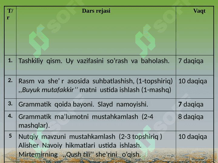 ALISHER NAVOIY (-gan qo’shimchali sifatdoshlarning qo’llanishi) 4