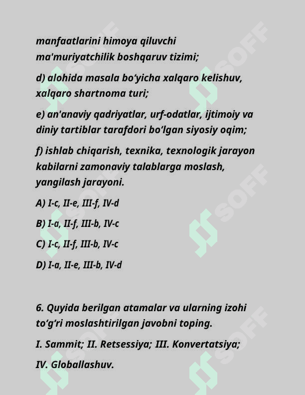 Tarixdan testlar. 7