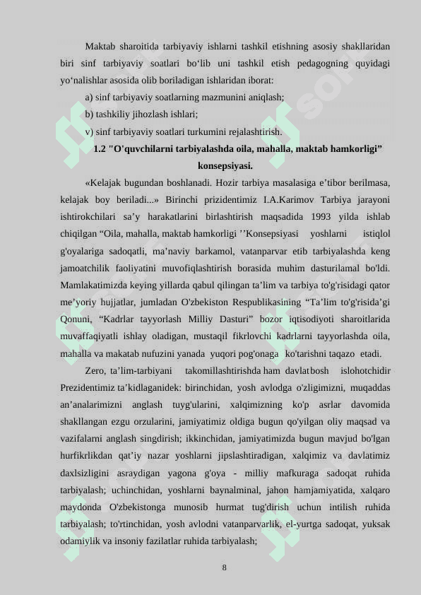 SINF RAHBARINING OILA VA JAMOATCHILIK BILAN HAMKORLIGINI TASHKIL ETISH 8
