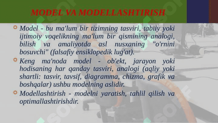 Axborot modellashtirish dasturiy taminotlari rvet dasturida 3