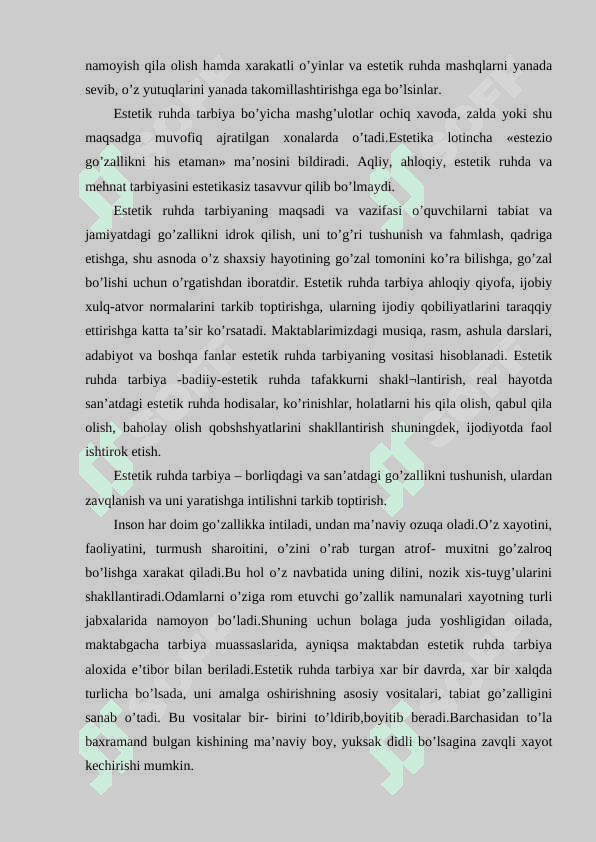 Xalq an'anaviy san'ati kichik yoshdagi o'quvchilarni estetik tarbiyalashning muhim omili 8