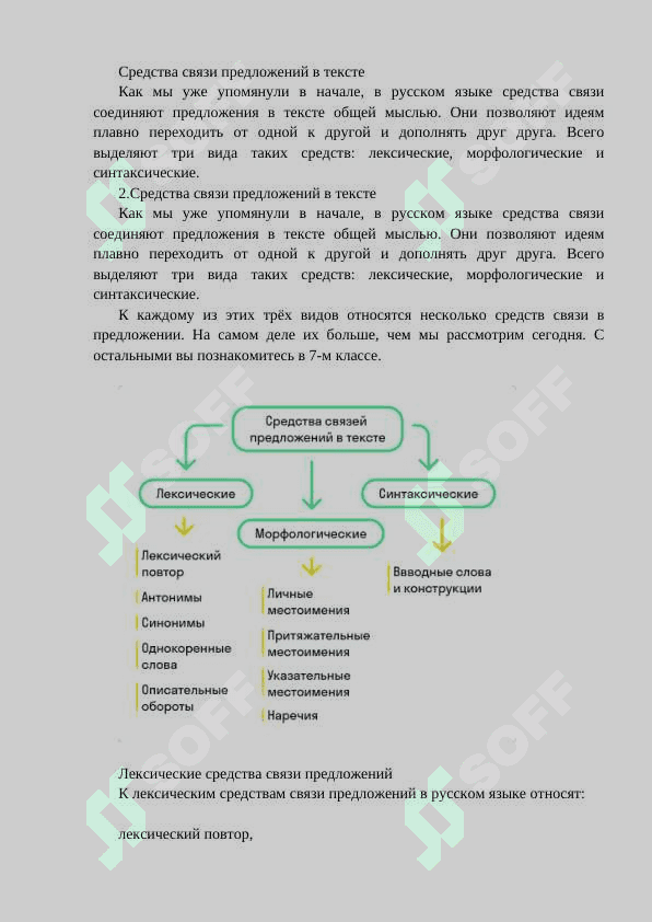 СМЫСЛОВАЯ И ГРАММАТИЧЕСКАЯ СВЯЗЬ В ТЕКСТЕ 3