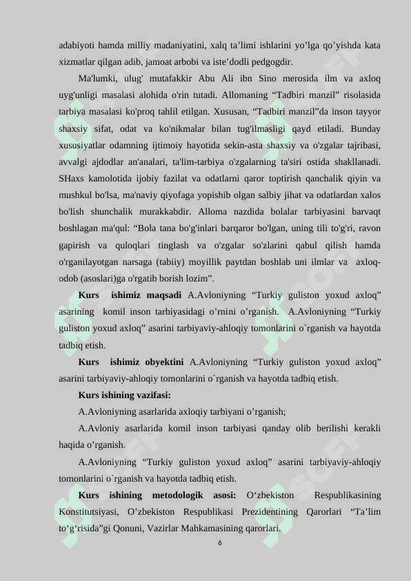ABDULLA AVLONIY ASARLARIDA TA`LIM TARBIYA  MASALASINING YORITILISHI 6
