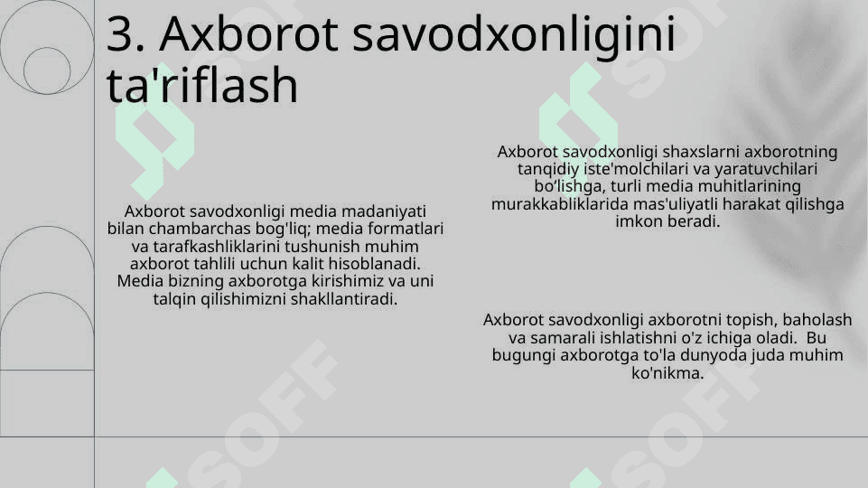 Axborot matnlari bilan ishlash va media madaniyati 6