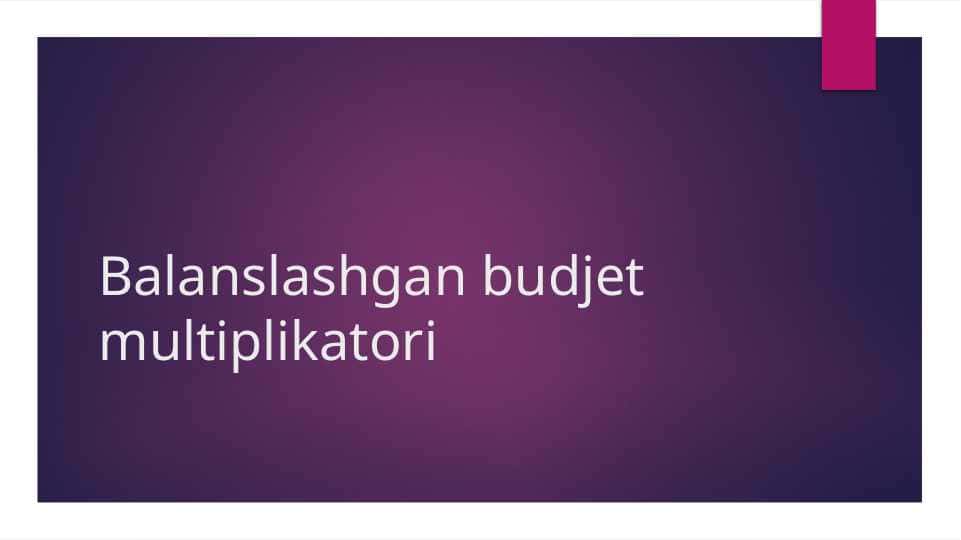 Dinamik Makro Iqtisodyot