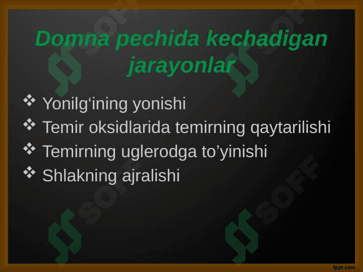 Domna jarayoni mahsulotlari 7