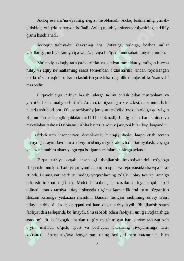BOLALARNING QOBILIYATI VA ISTEDODLARINI RO`YOBGA CHIQARISHDA MAKTABNING ROLI 5