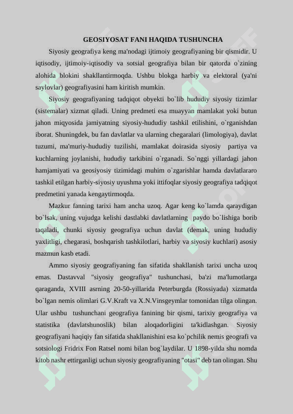 Hozirgi zamon dunyo siyosiy xaritasi va undagi geosiyosiy jarayonlar 2