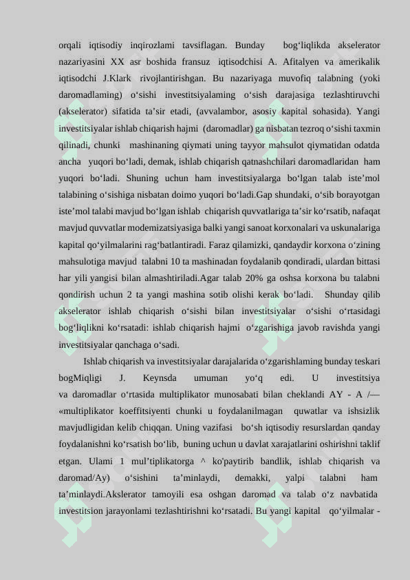 Iqtisodiy o‘sishning neoklassik modellari 7