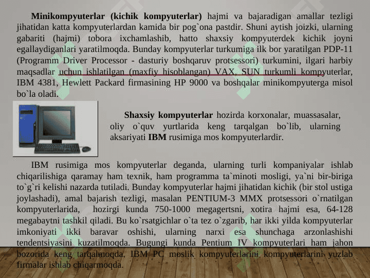 Shaxsiy kompyuterning dasturiy ta'minoti 3