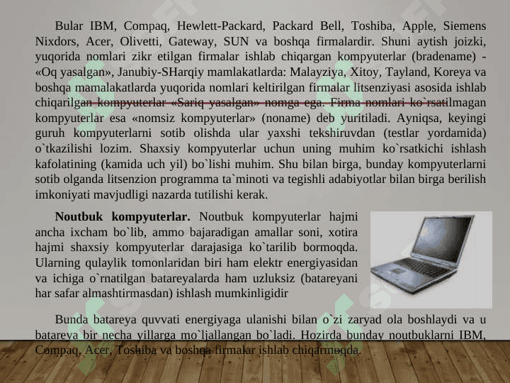 Shaxsiy kompyuterning dasturiy ta'minoti 4