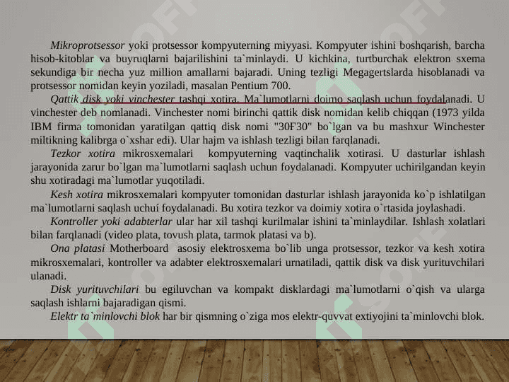 Shaxsiy kompyuterning dasturiy ta'minoti 6