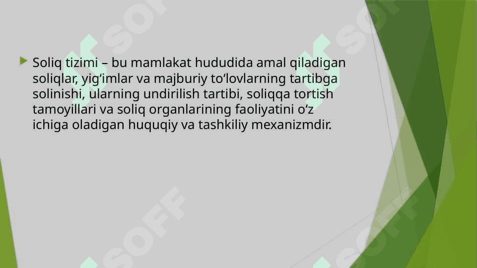 Soliqlar va soIiq tizimi, Umumdavlat soliqlari, Mahalliy soliqlar va yig'imlar. 4