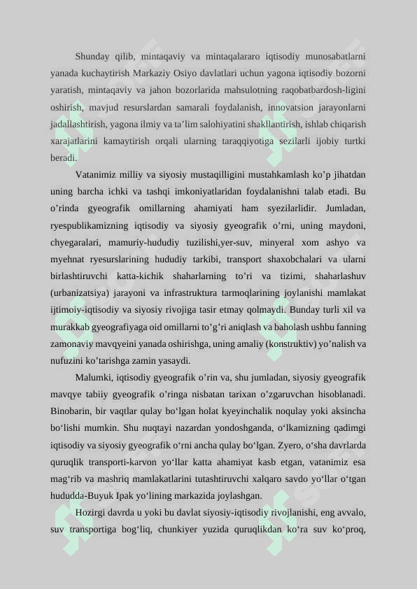 Mehnat bozori statistikasi O‘zbekistonning Markaziy Osiyo mintaqasida tutgan o‘rni va ro‘li 8