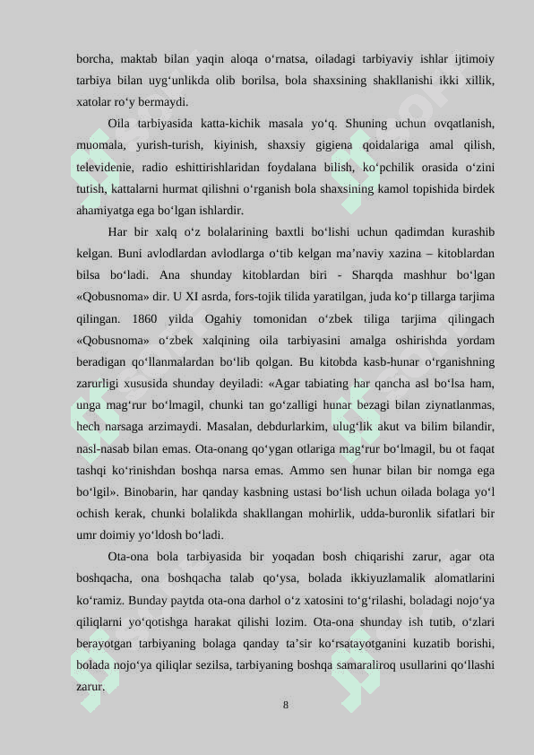 BOSHLANG'ICH SINF O'QUVCHILARNI TARBIYALASHDA TEJAMKORLIKDAN FOYDALANISH USULLARI 8