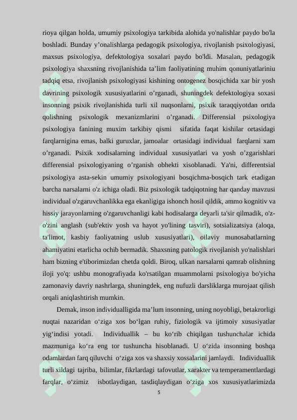 DIFFERENSIAL PSIXOLOGIYA 5