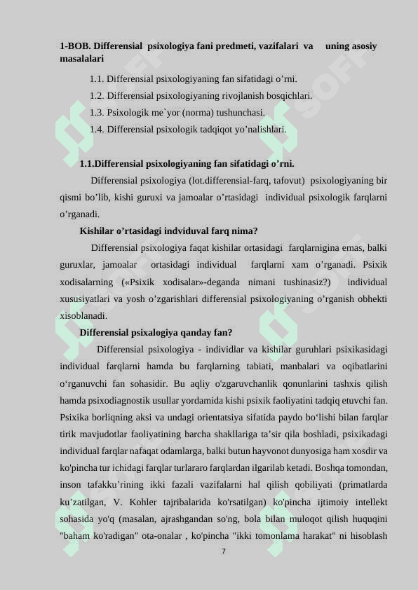 DIFFERENSIAL PSIXOLOGIYA 7