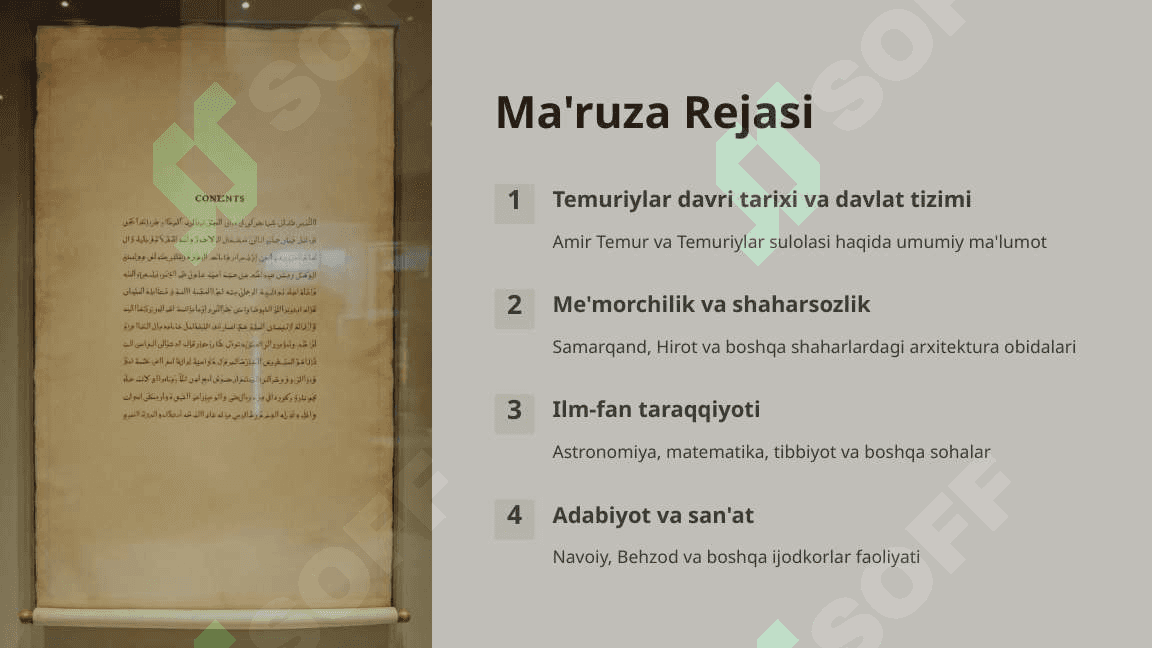 Temuriylar Davri Madaniyati va Ilm-fani 2