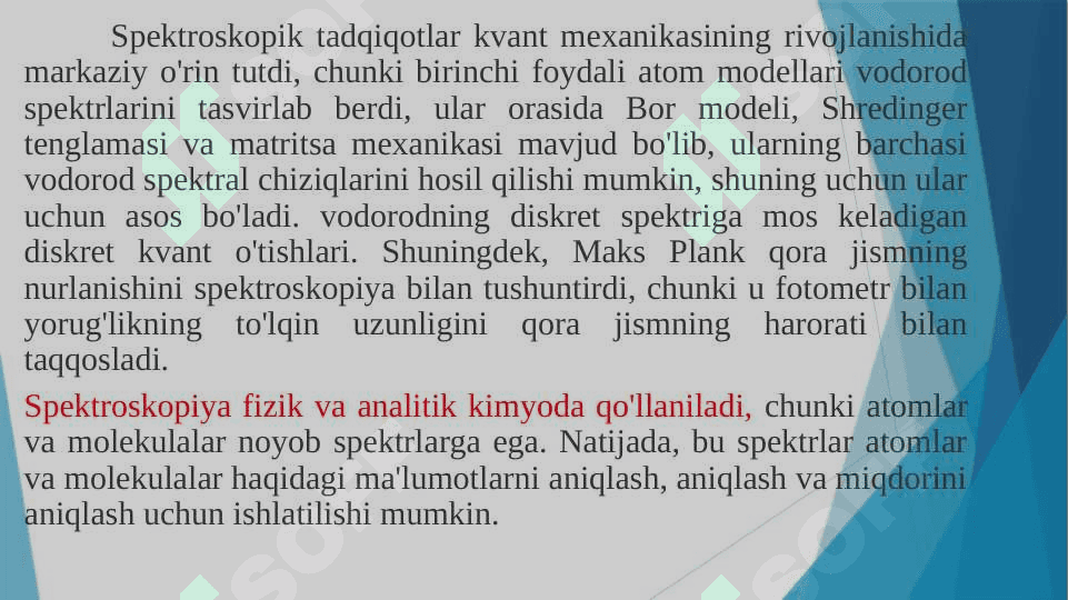SPEKTROSKOPIYA  HAQIDA TUSHUNCHA 7