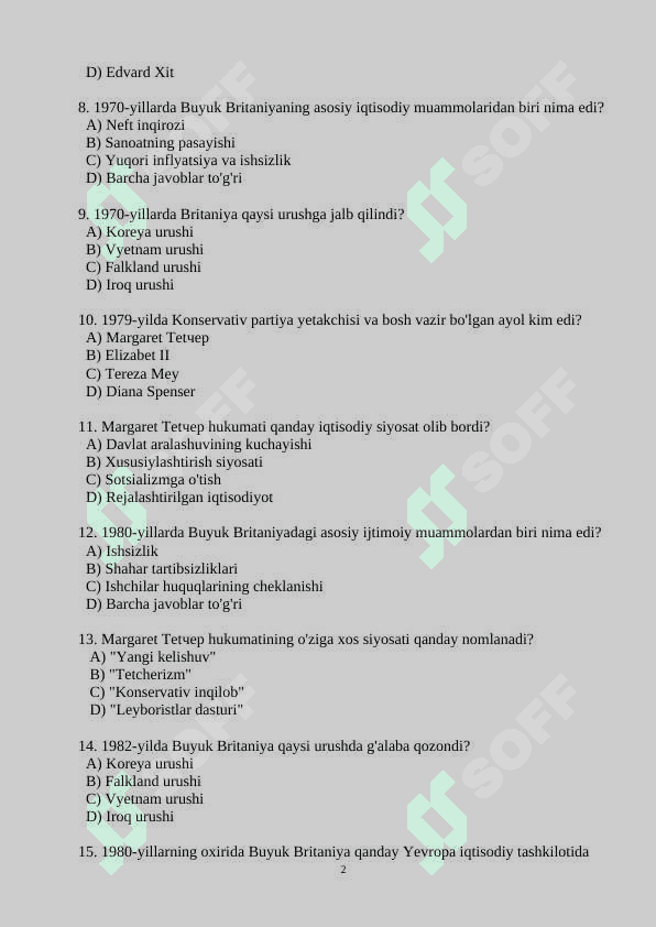 45-91 yillarda Buyuk Britaniya 30 ta test 2