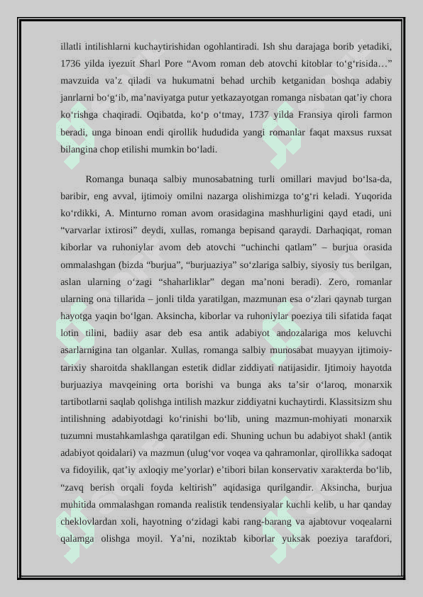 D.Quronov “Roman haqida ayrim mulohazalar” 2